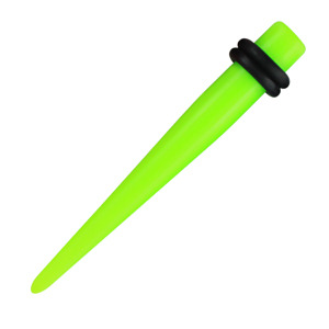 Zöld acryl fültágító tüske