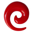 Piros acryl csiga fültágító