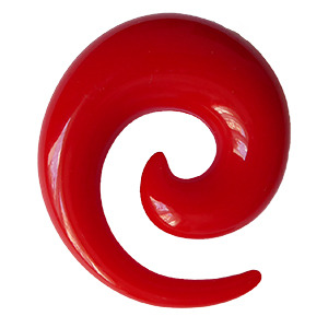 Piros acryl csiga fültágító