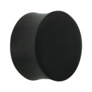 Tömör fekete fa fültágító matt (19-32 mm)