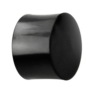 Tömör fekete fa fültágító fényes (3-8 mm)