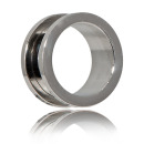 Ezüst színű orvosi fém perselyes fültágító 22- 32 mm